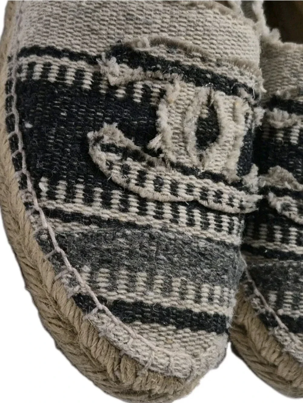 Chanel G29762 Flat Espadrille Size 37 ( US 37 ).